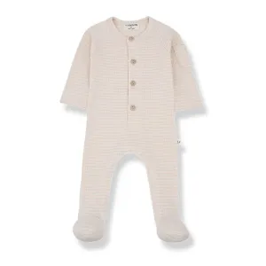 1  in the family Guim Jumpsuit With Feet - Nude