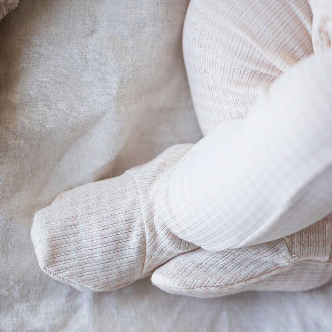 1  in the family Guim Jumpsuit With Feet - Nude