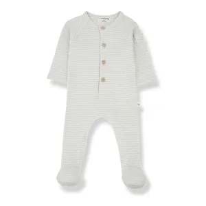 1  in the family Guim Jumpsuit With Feet - Pale Aqua