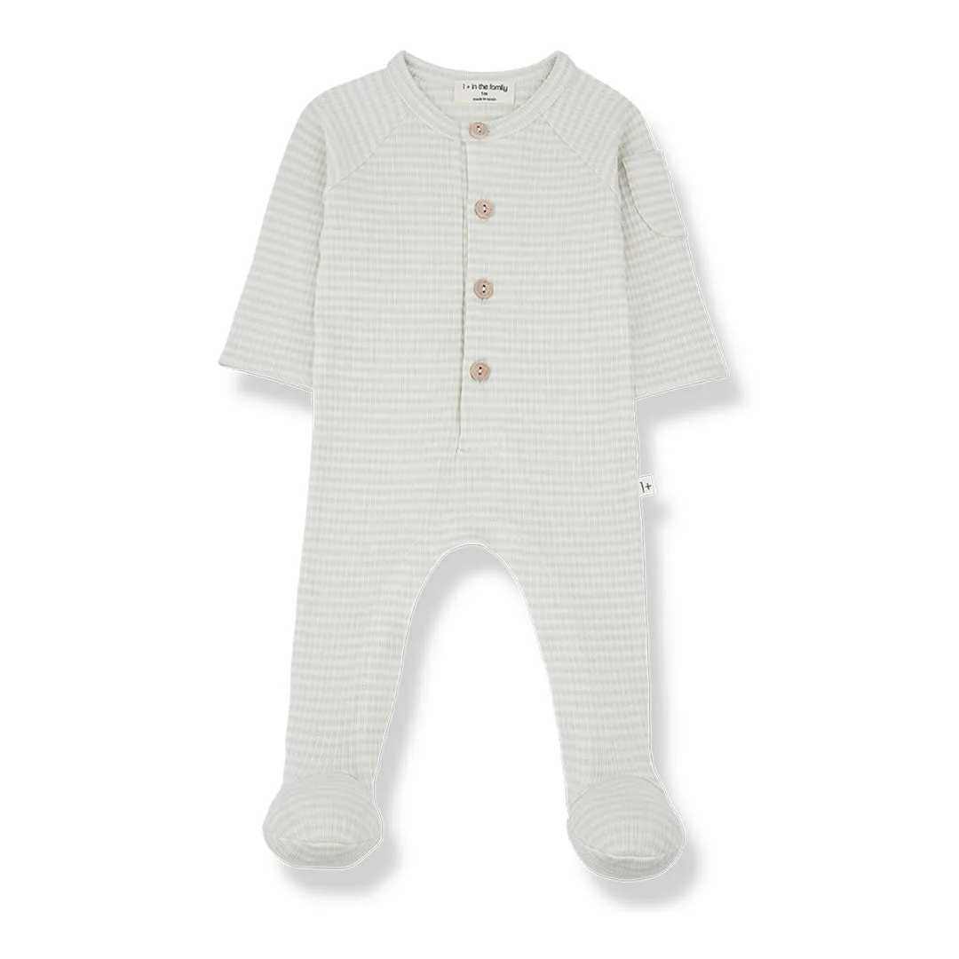 1  in the family Guim Jumpsuit With Feet - Pale Aqua