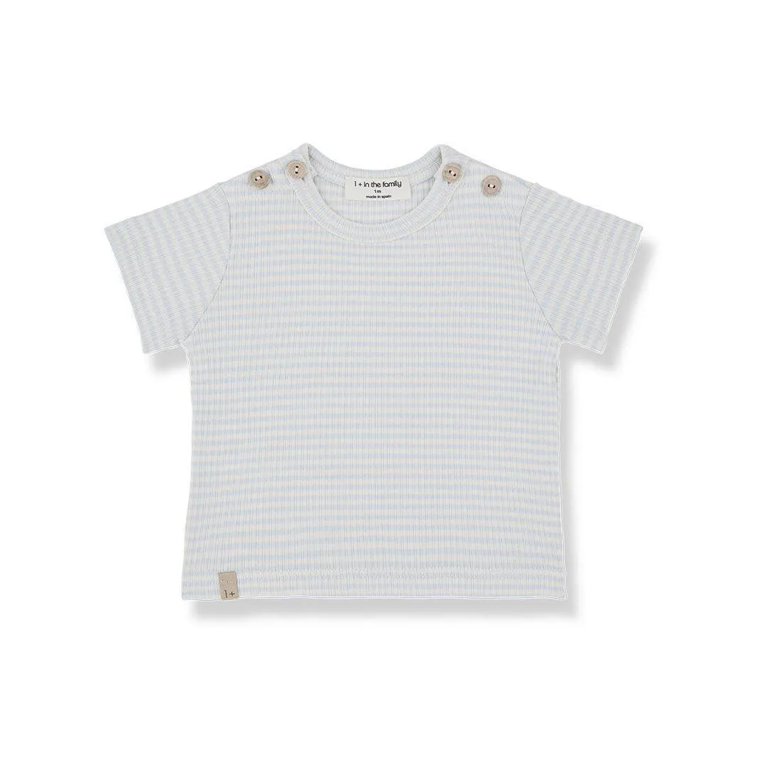 1  in the family Jon Short Sleeve T-Shirt - Misty Blue