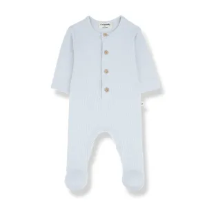 1  in the family Nino Jumpsuit With Feet - Misty Blue