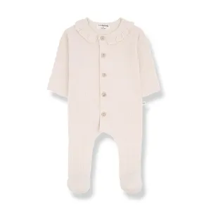 1  in the family Rosetta Jumpsuit With Feet - Nude