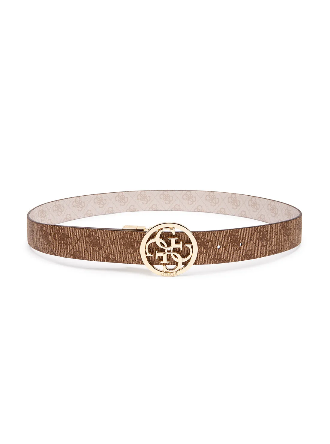 Beige Logo Aieta Belt Guess