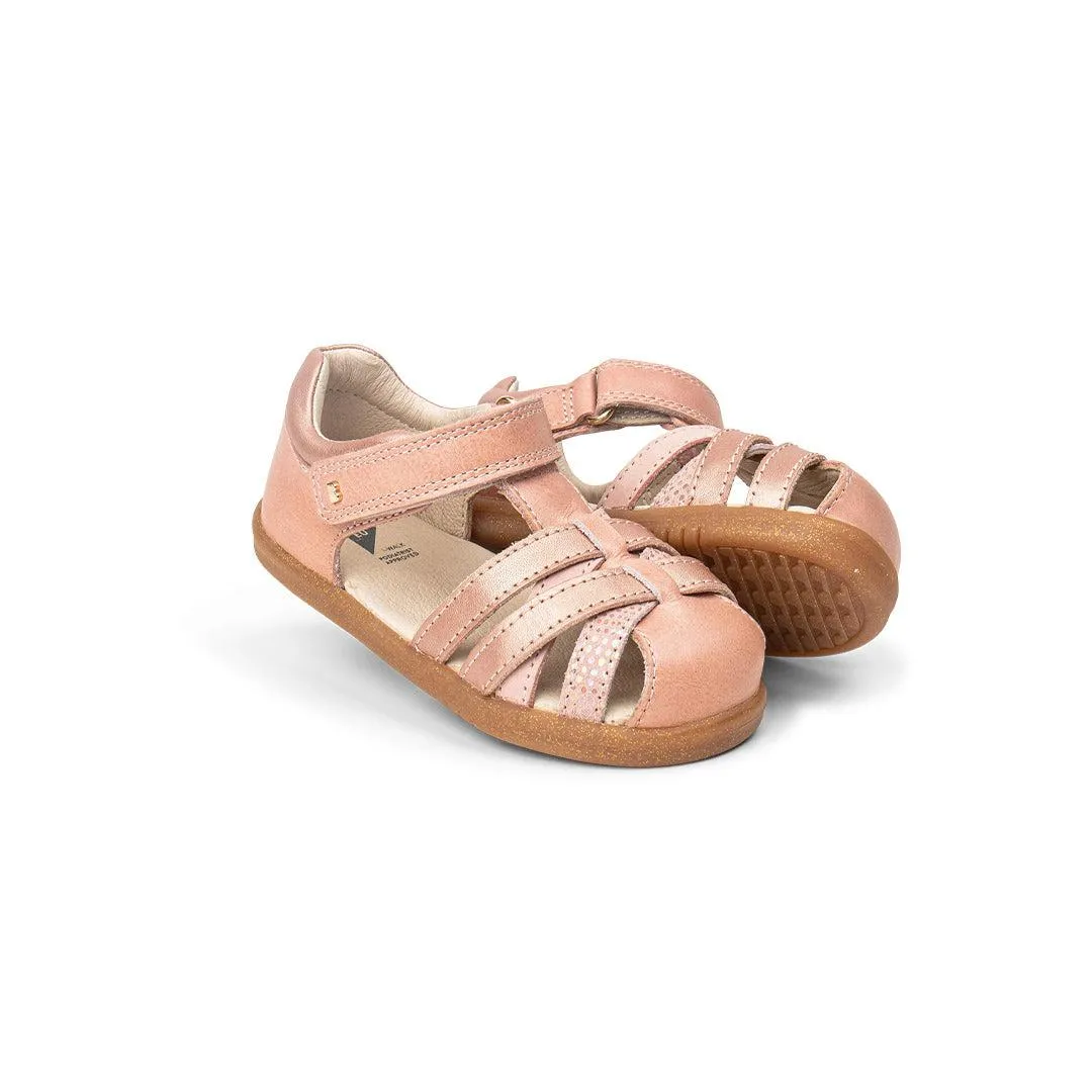 Bobux I-Walk Cross Jump Sandals - Dusk Pearl   Rose Gold