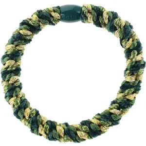 Bow's by Str Braided Hair Elastic - Multi Dark Green/Gold Glitter 6-pack