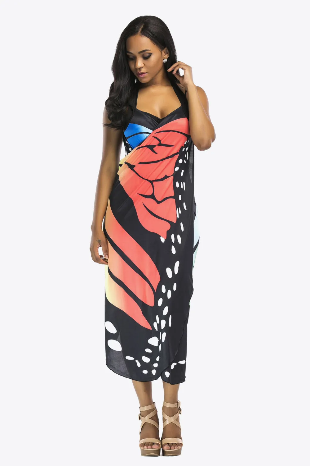 Butterfly Spaghetti Strap Cover Up Anna Kay Co