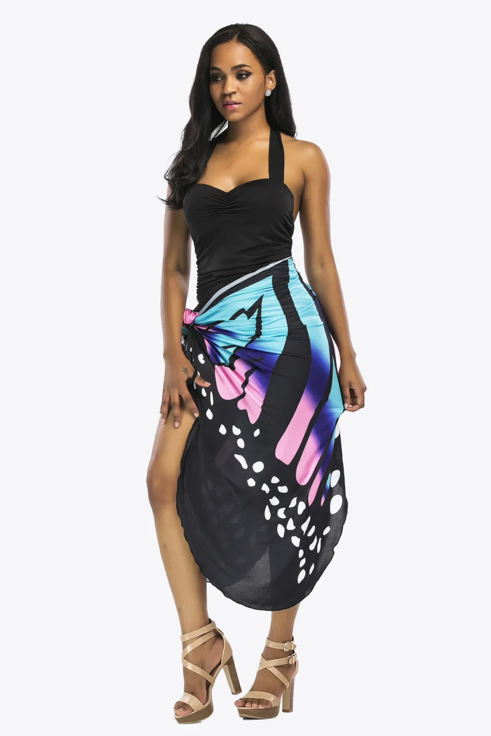 Butterfly Spaghetti Strap Cover Up Anna Kay Co