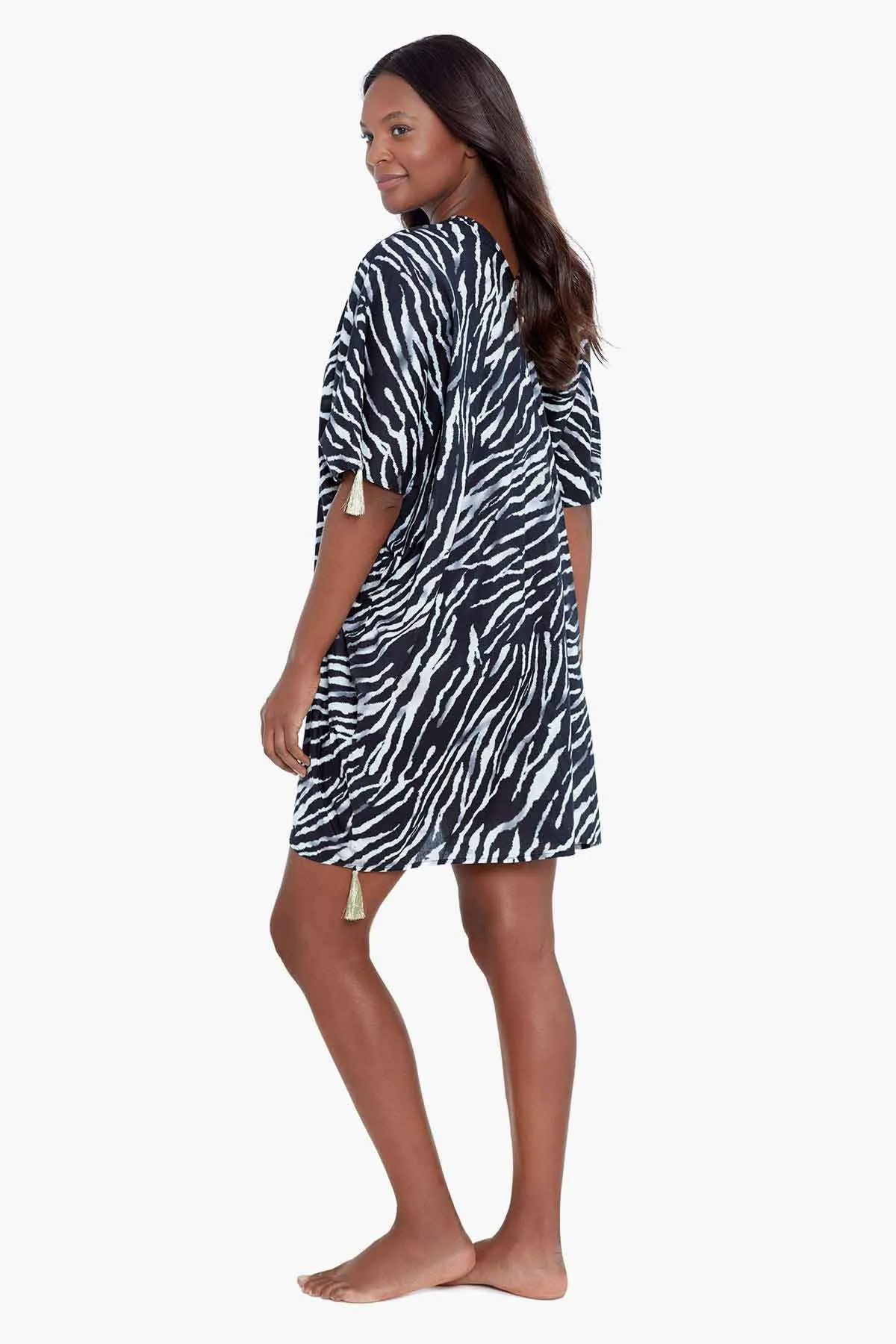 Caftan Cover Up in Tigre Sombre