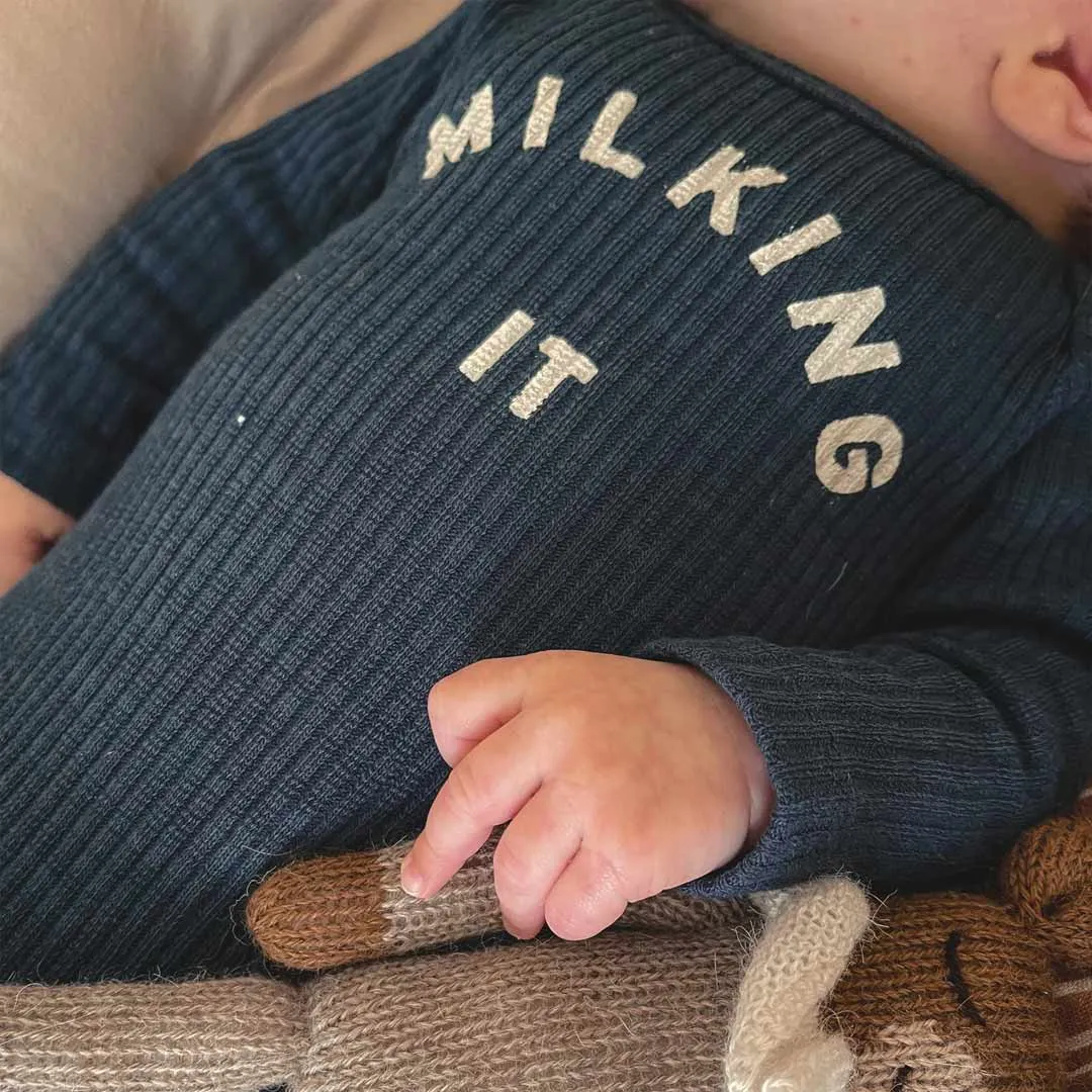 Claude & Co Milking It Onesie - Navy