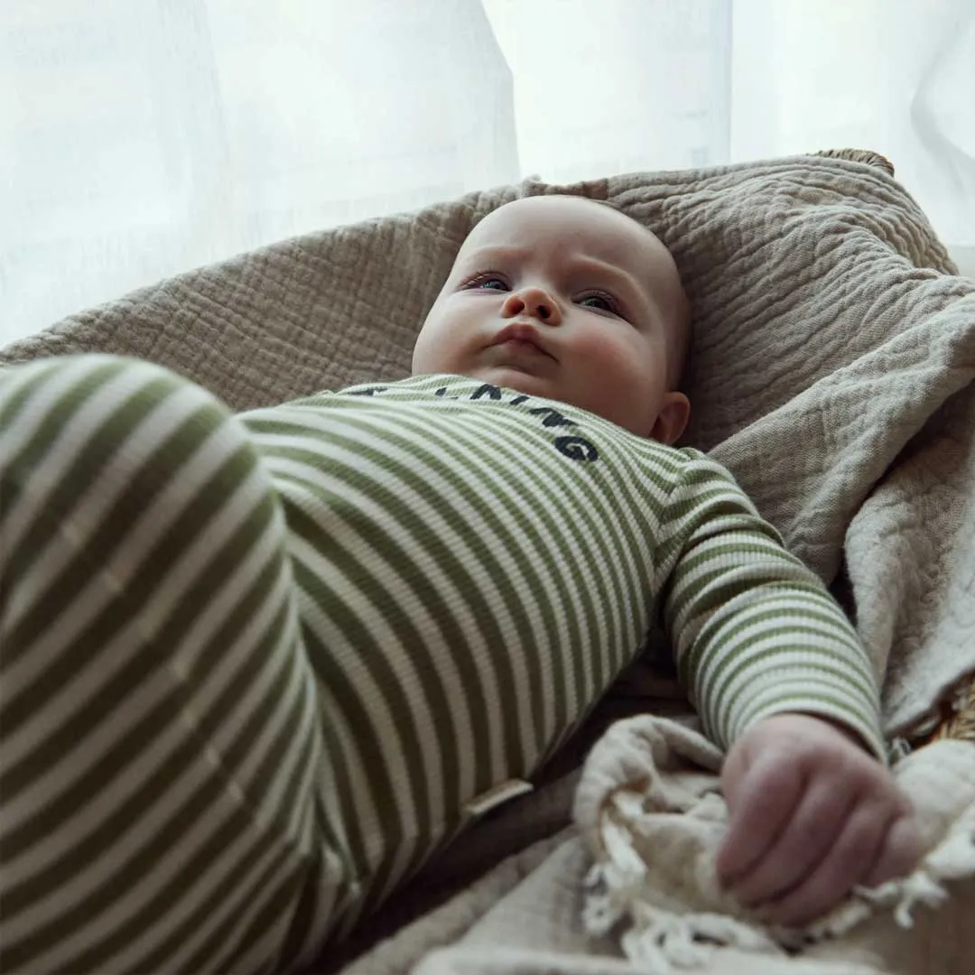 Claude & Co Stripe Onesie - Sage
