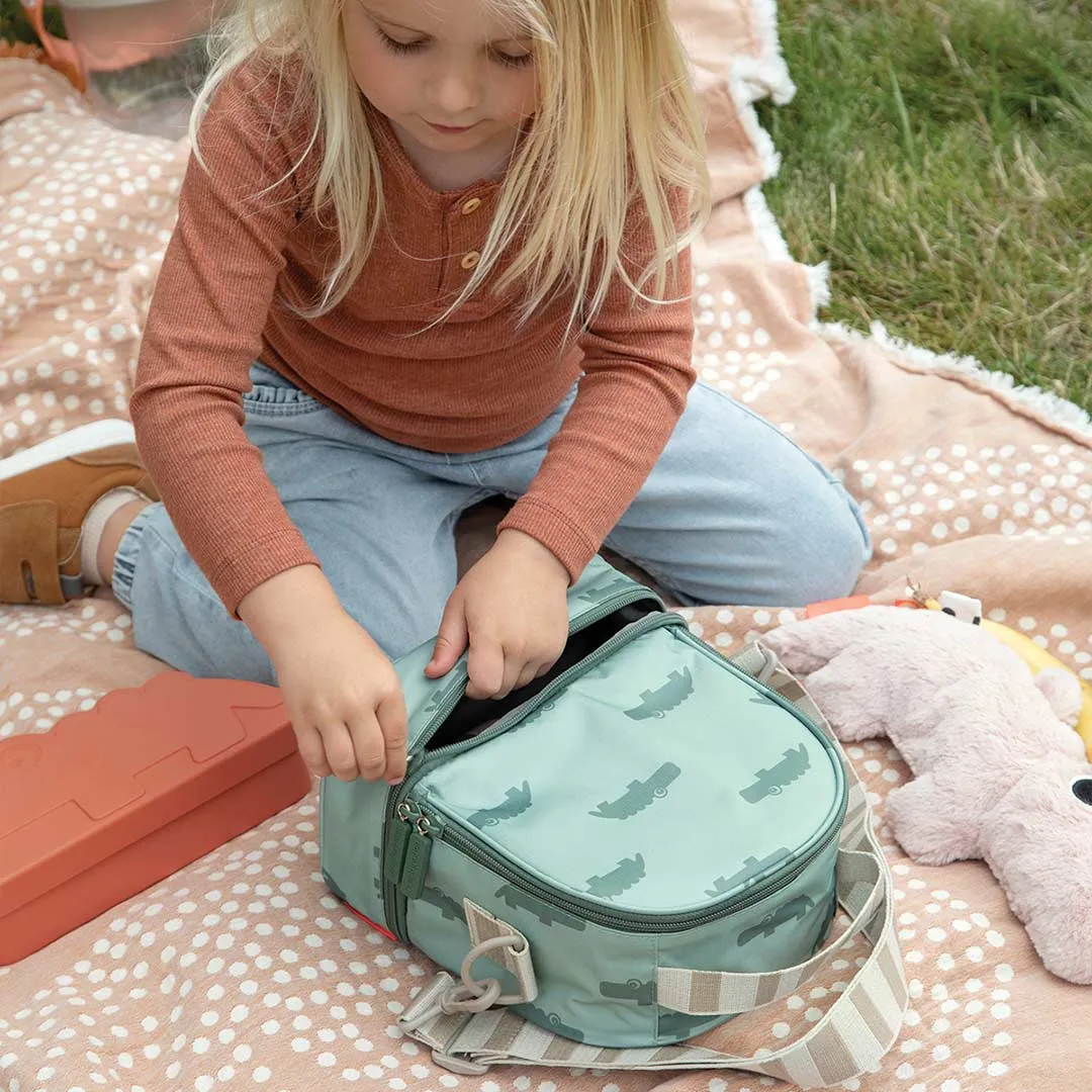 Done by Deer Kids Insulated Lunch Bag - Green - Croco