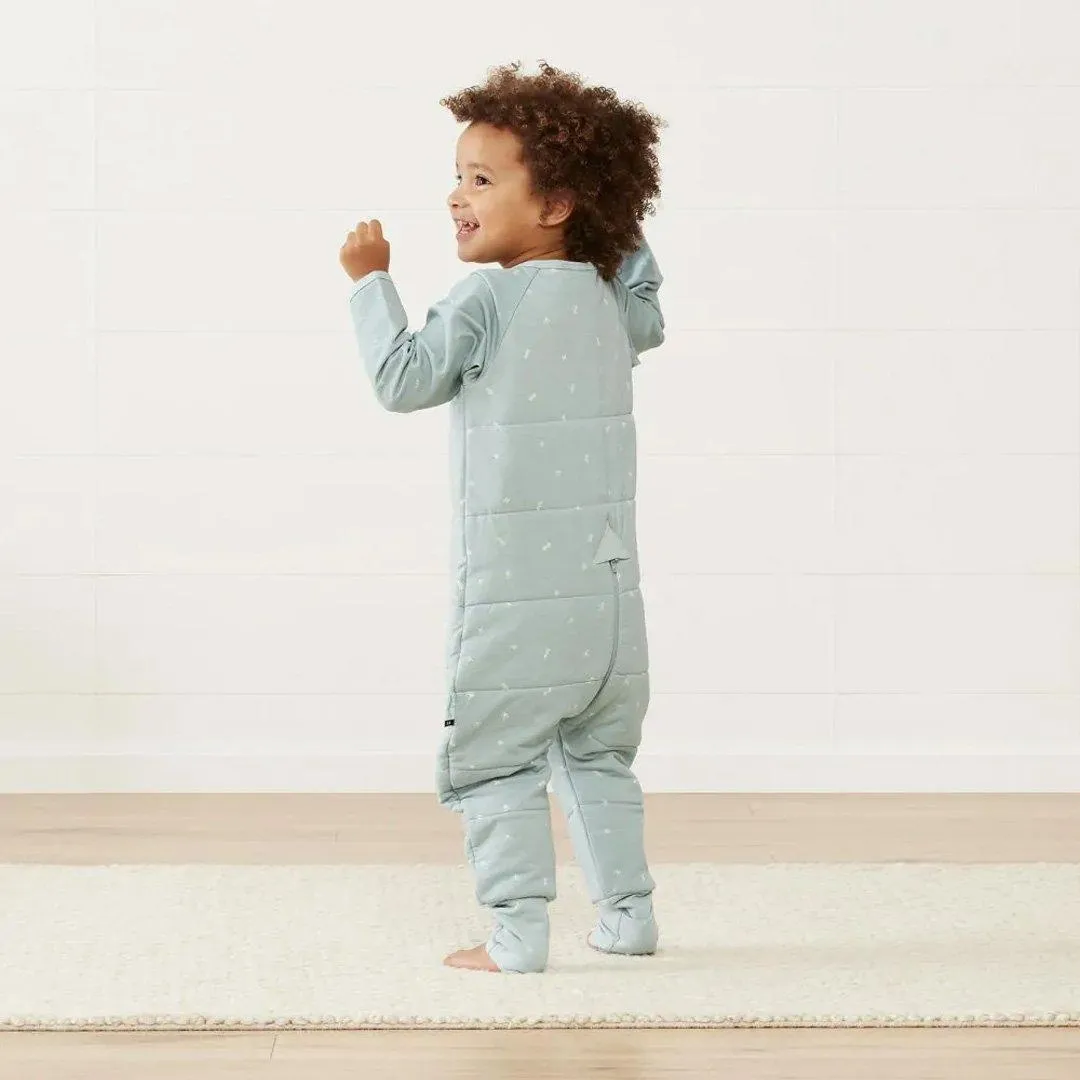 ergoPouch Organic Winter Long Sleeved Sleep Onesie - Sage - 2.5 TOG