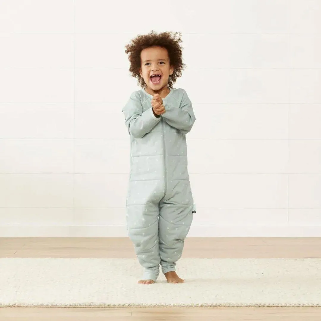ergoPouch Organic Winter Long Sleeved Sleep Onesie - Sage - 2.5 TOG