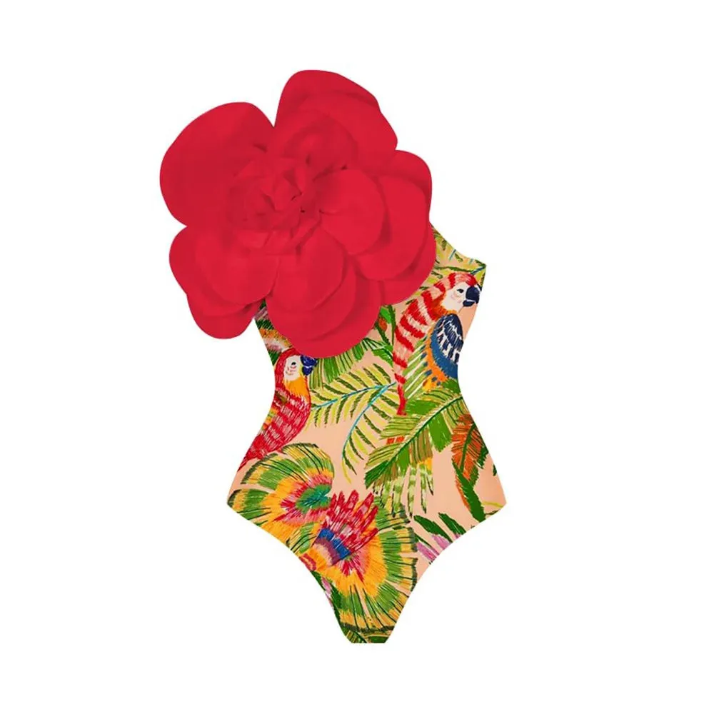 Floral Ruffled Bikini Swimsuit Anna Kay Co