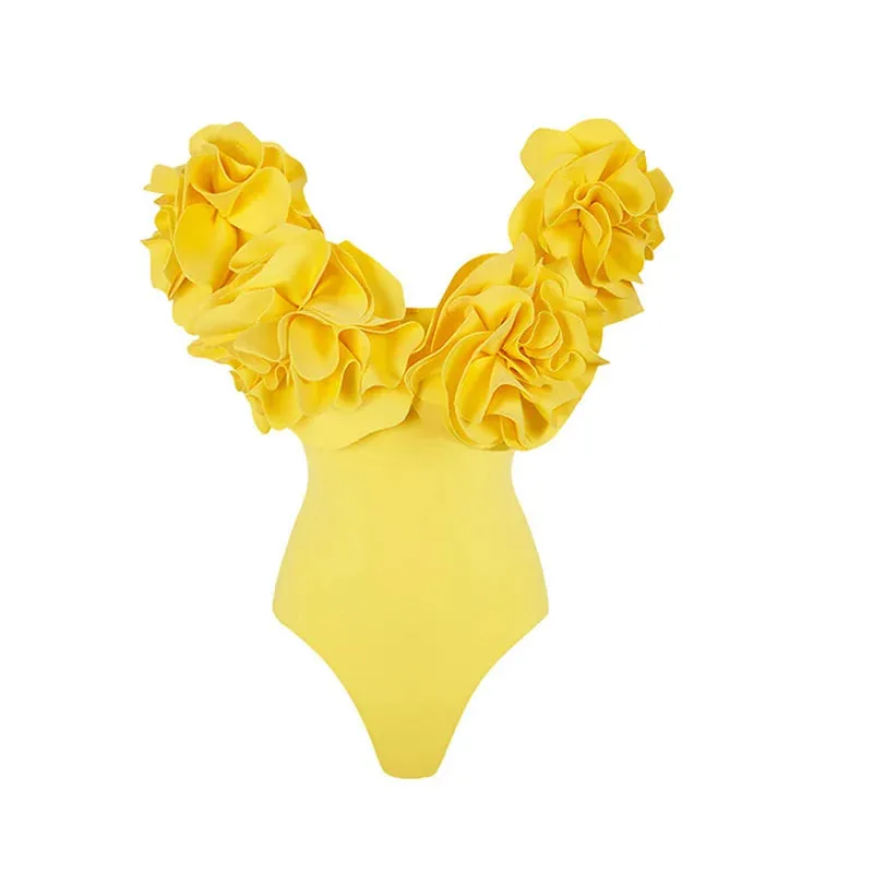 Floral Ruffled Bikini Swimsuit Anna Kay Co