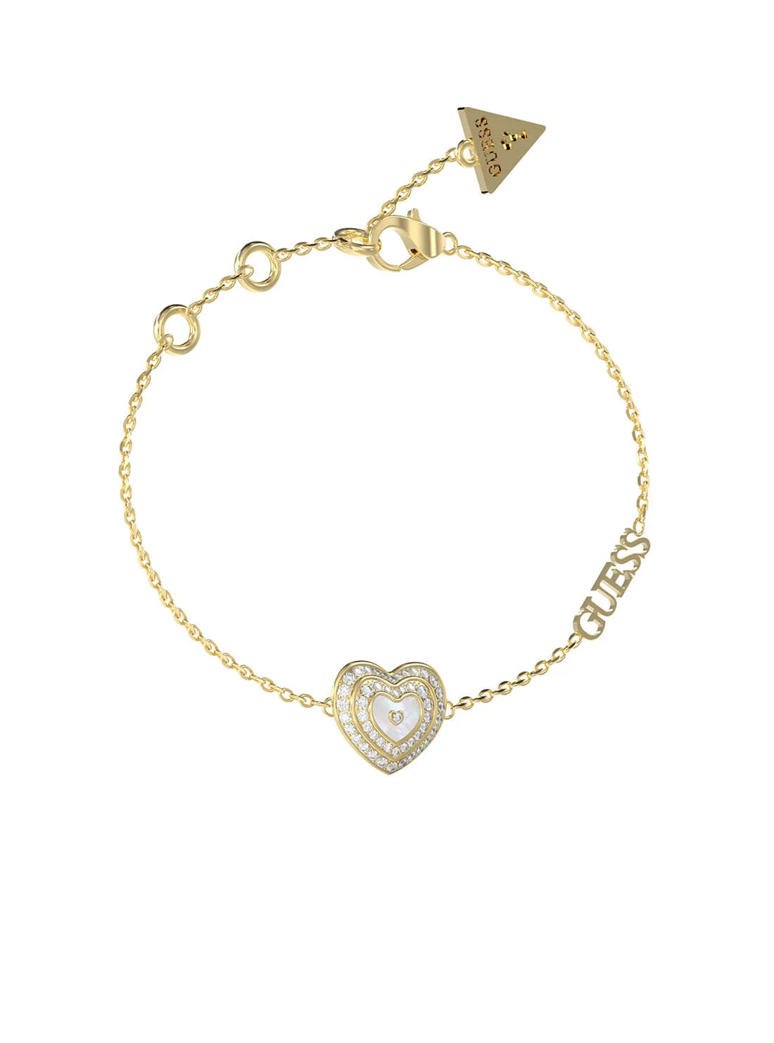 Gold Amami MOP Heart Bracelet Guess