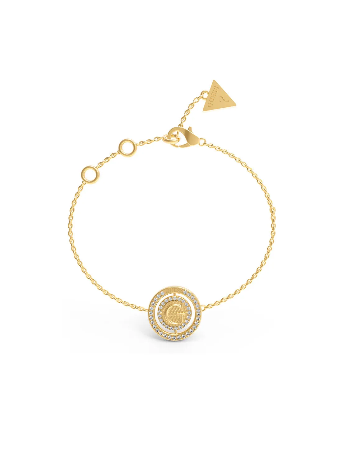 Gold Crystal Eternelle Coin Bracelet Guess