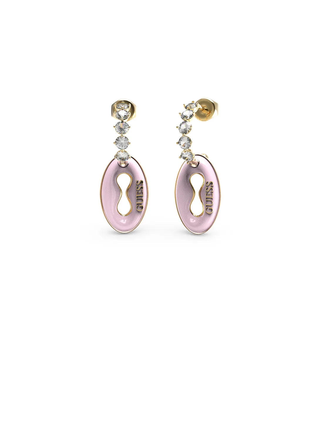 Gold Rose Crystal Earrings Guess