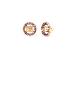 Gold Rose G Logo Earrings Guess