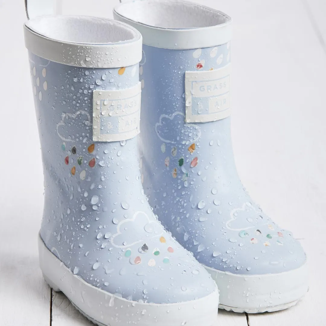 Grass & Air Colour-Revealing Wellies - Baby Blue