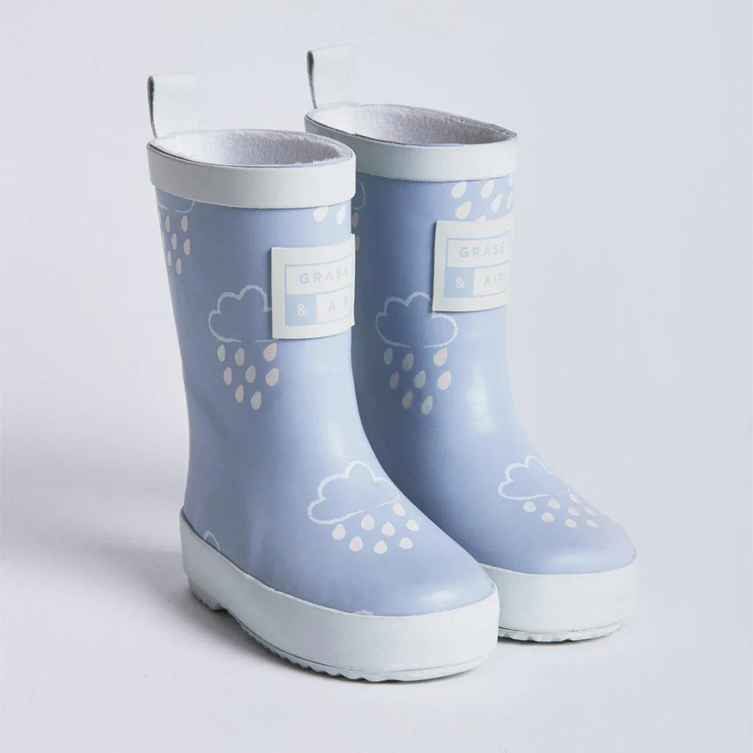 Grass & Air Colour-Revealing Wellies - Baby Blue