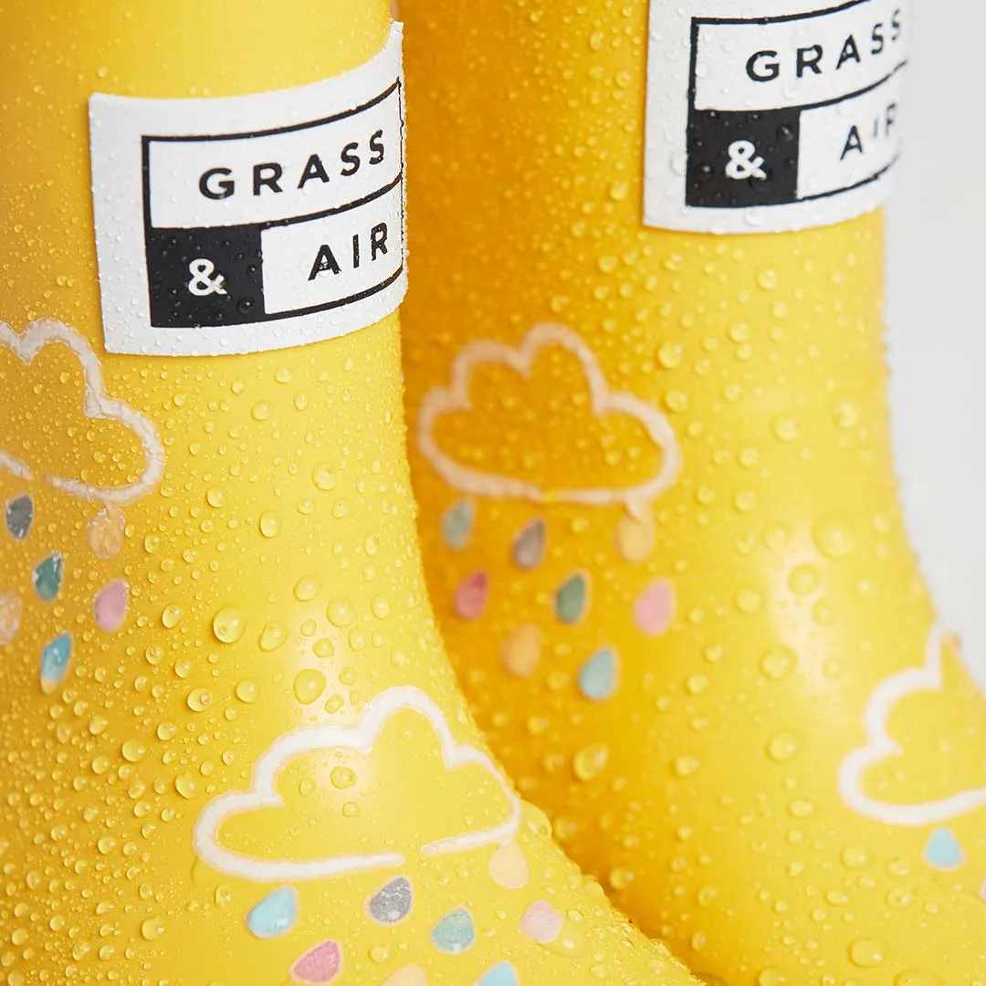 Grass & Air Colour-Revealing Wellies - Yellow