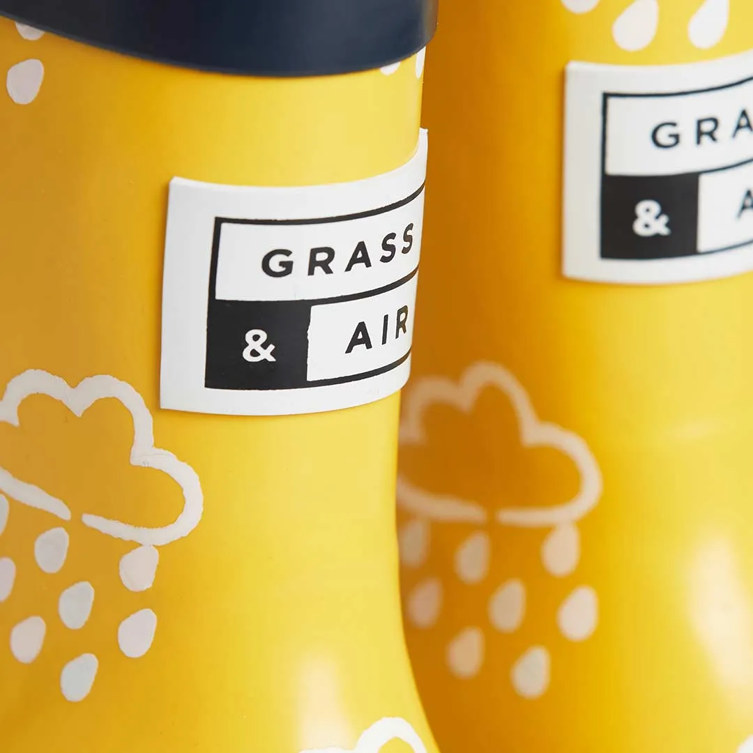 Grass & Air Colour-Revealing Wellies - Yellow