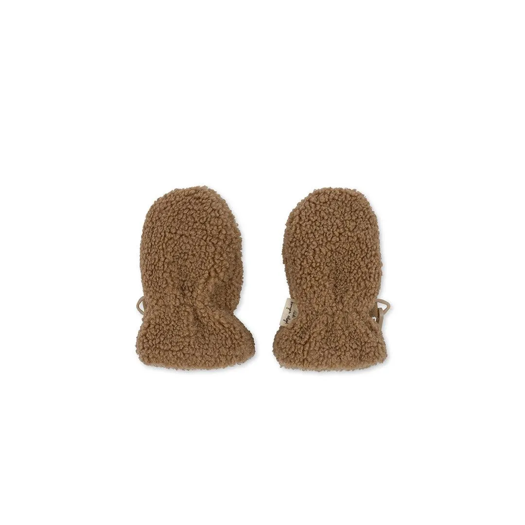 Konges Sljd Grizz Teddy Baby Mittens - Shitake
