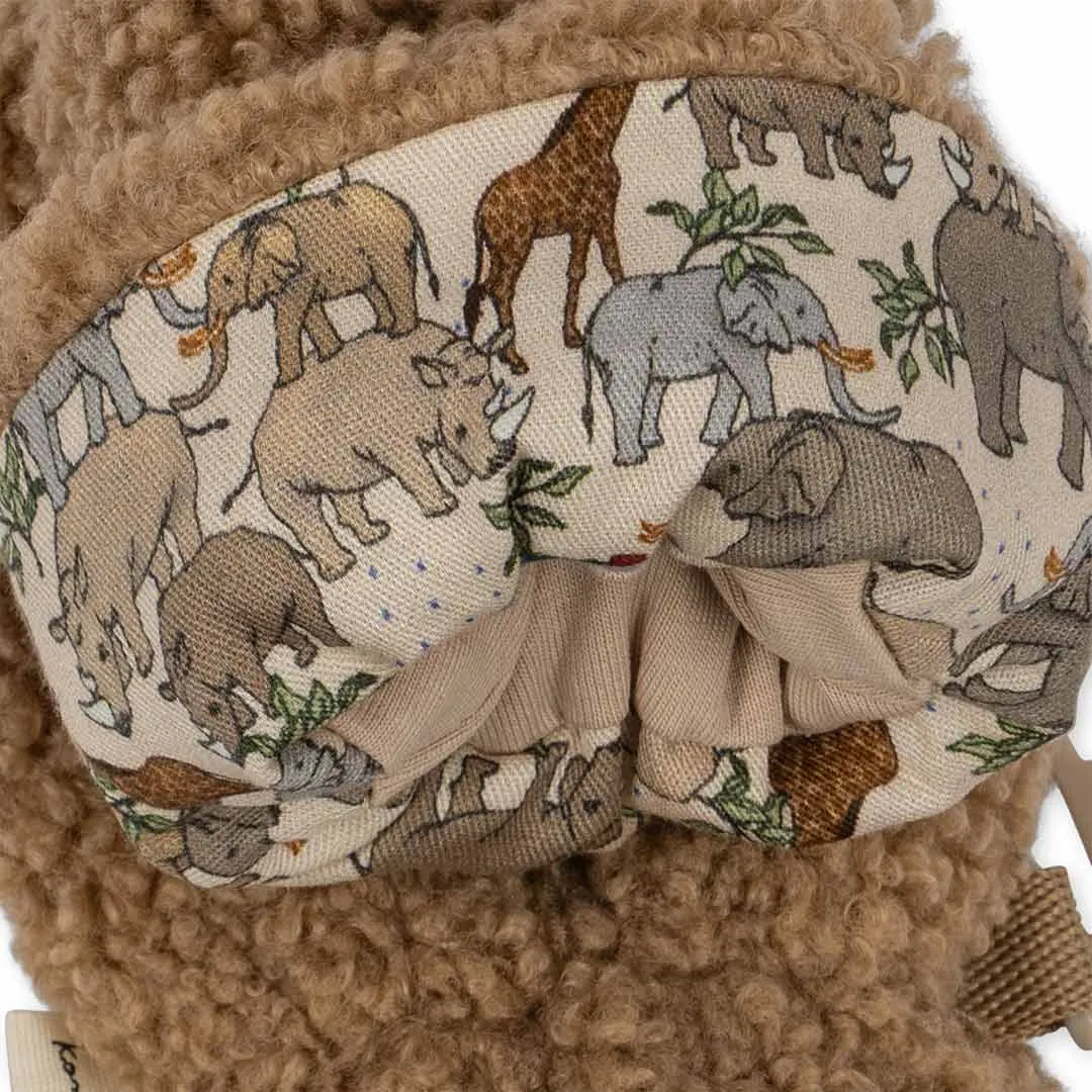 Konges Sljd Grizz Teddy Baby Mittens - Shitake