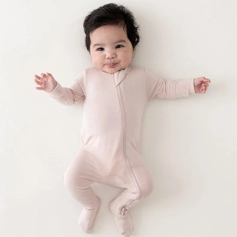 Kyte Baby Zippered Footed Sleepsuit - Blush