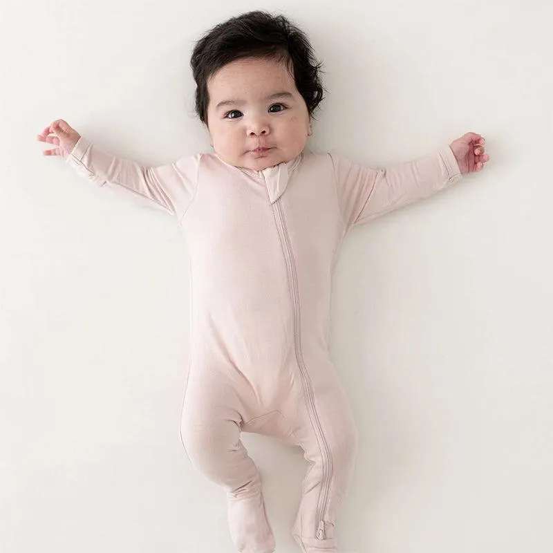 Kyte Baby Zippered Footed Sleepsuit - Blush