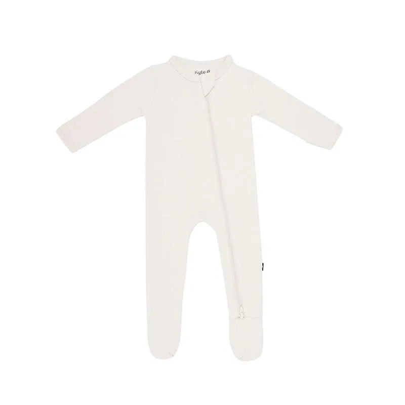 Kyte Baby Zippered Footed Sleepsuit - Oat