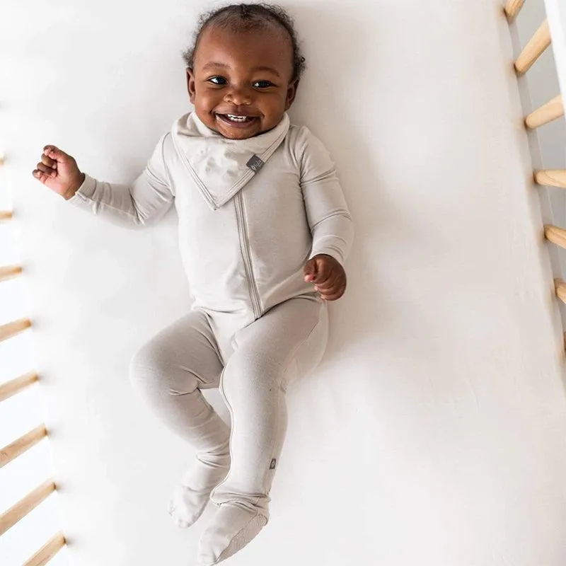 Kyte Baby Zippered Footed Sleepsuit - Oat