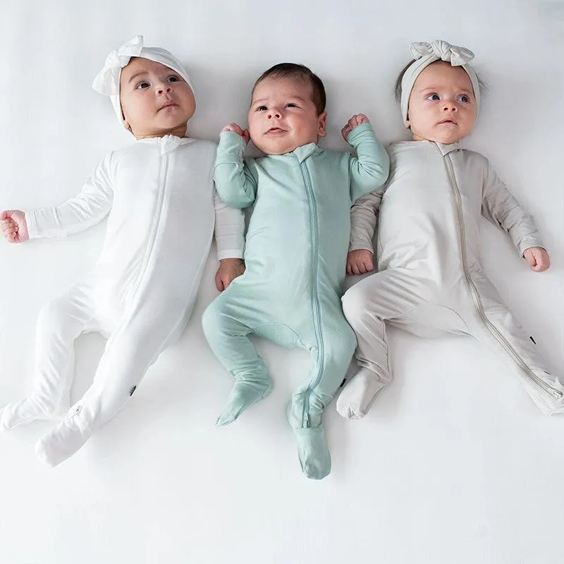 Kyte Baby Zippered Footed Sleepsuit - Oat