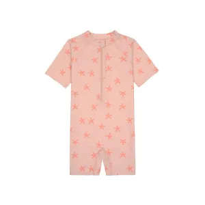 Lassig Short Sleeve Sunsuit - Peach - Starfish