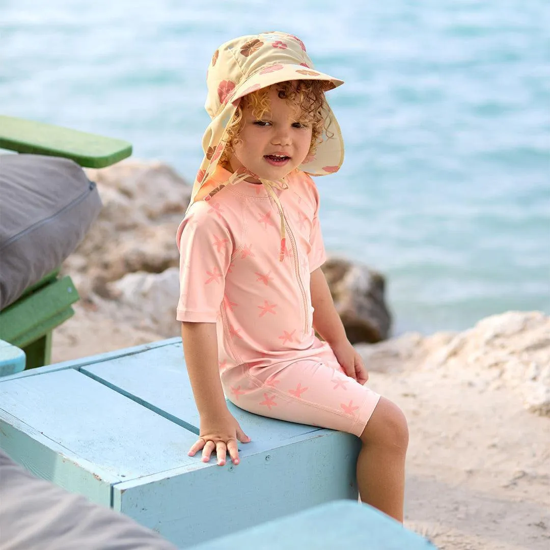 Lassig Short Sleeve Sunsuit - Peach - Starfish