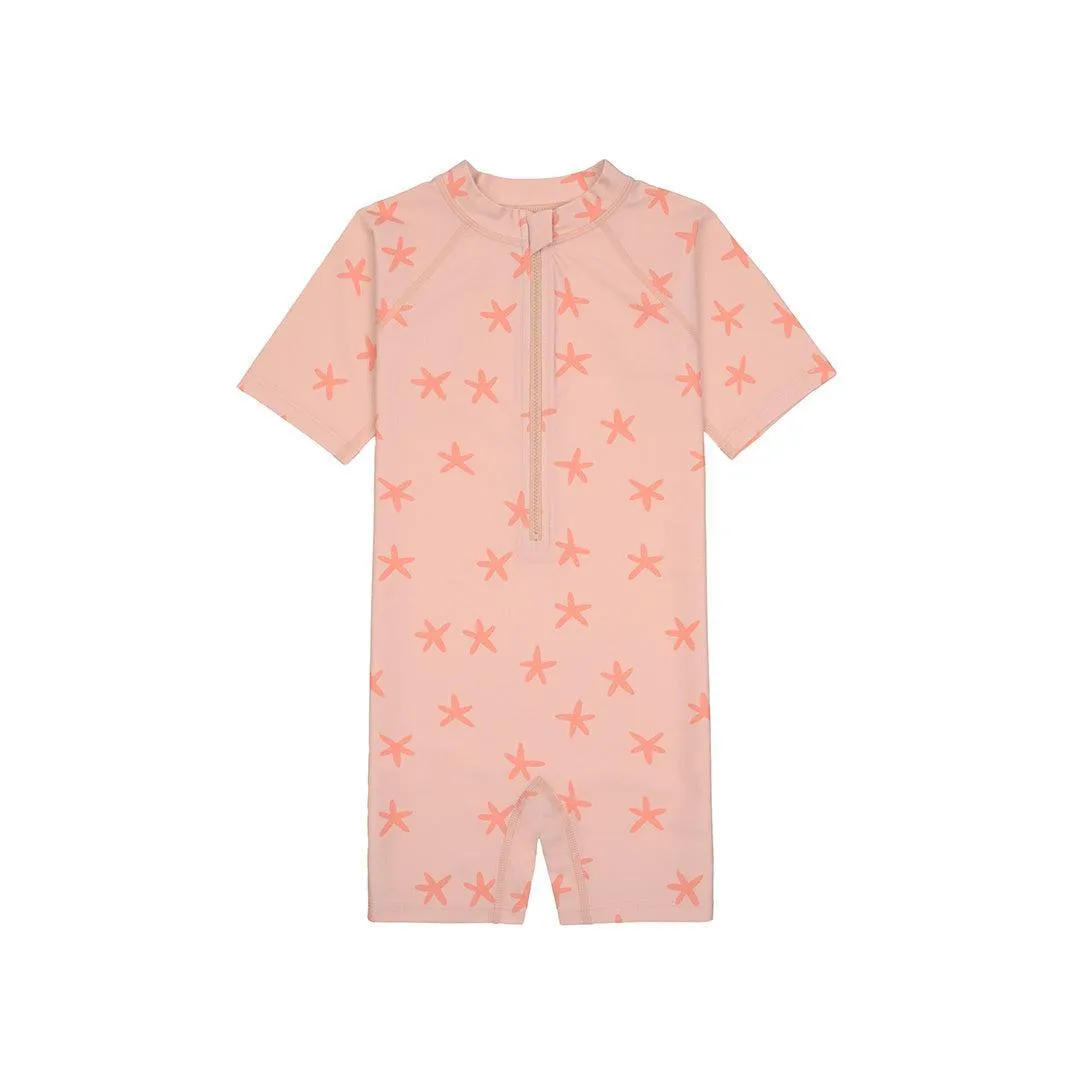 Lassig Short Sleeve Sunsuit - Peach - Starfish