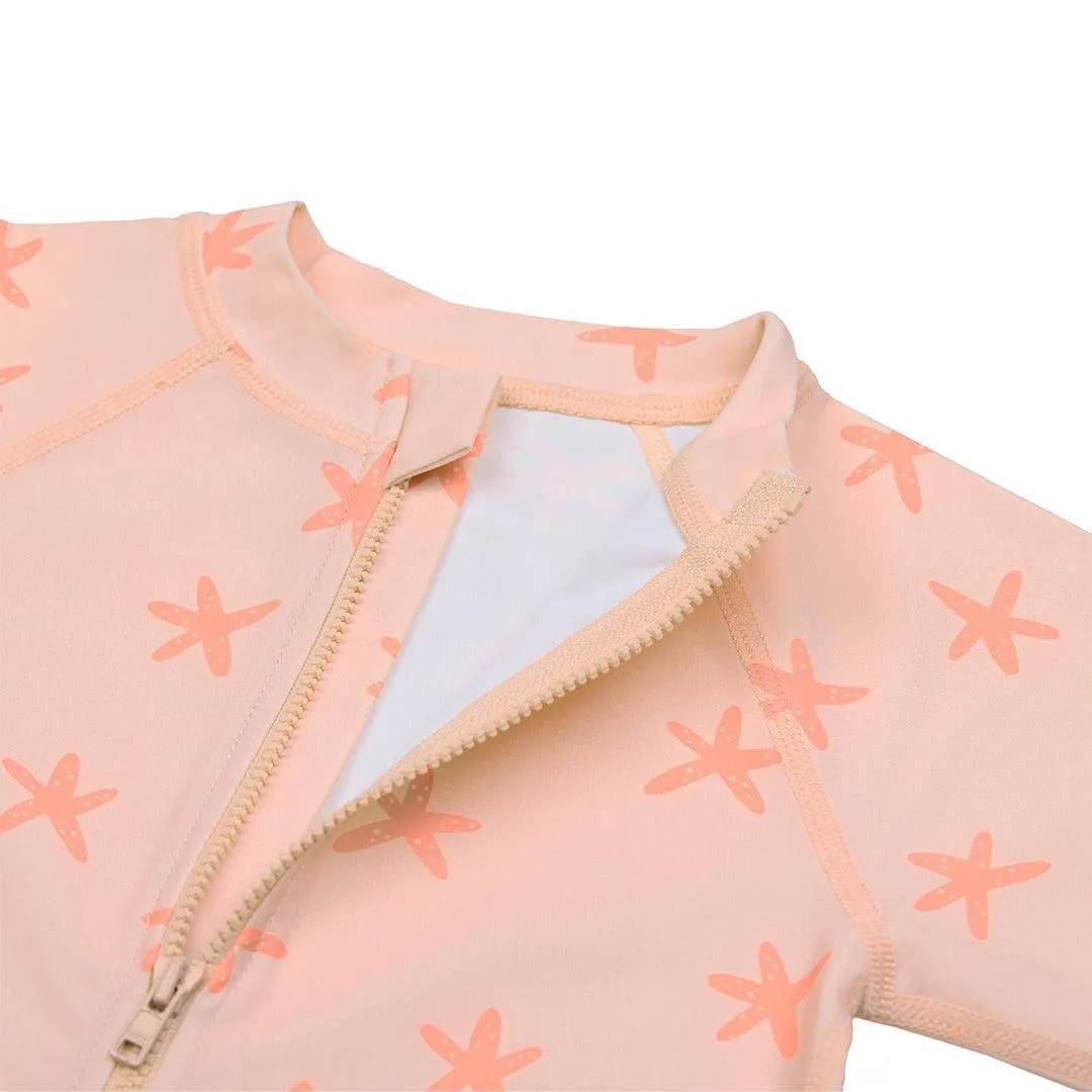 Lassig Short Sleeve Sunsuit - Peach - Starfish