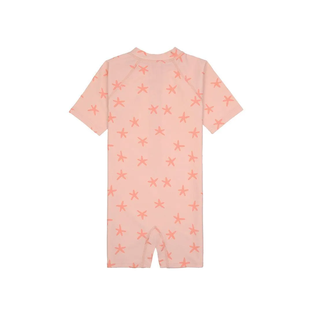 Lassig Short Sleeve Sunsuit - Peach - Starfish