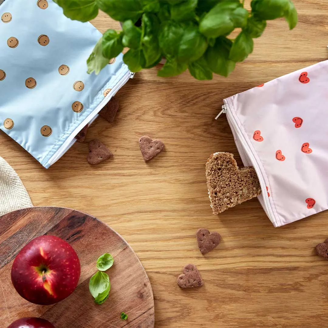 Lassig Snack Bag - Happy Rascals - Hearts Lavender