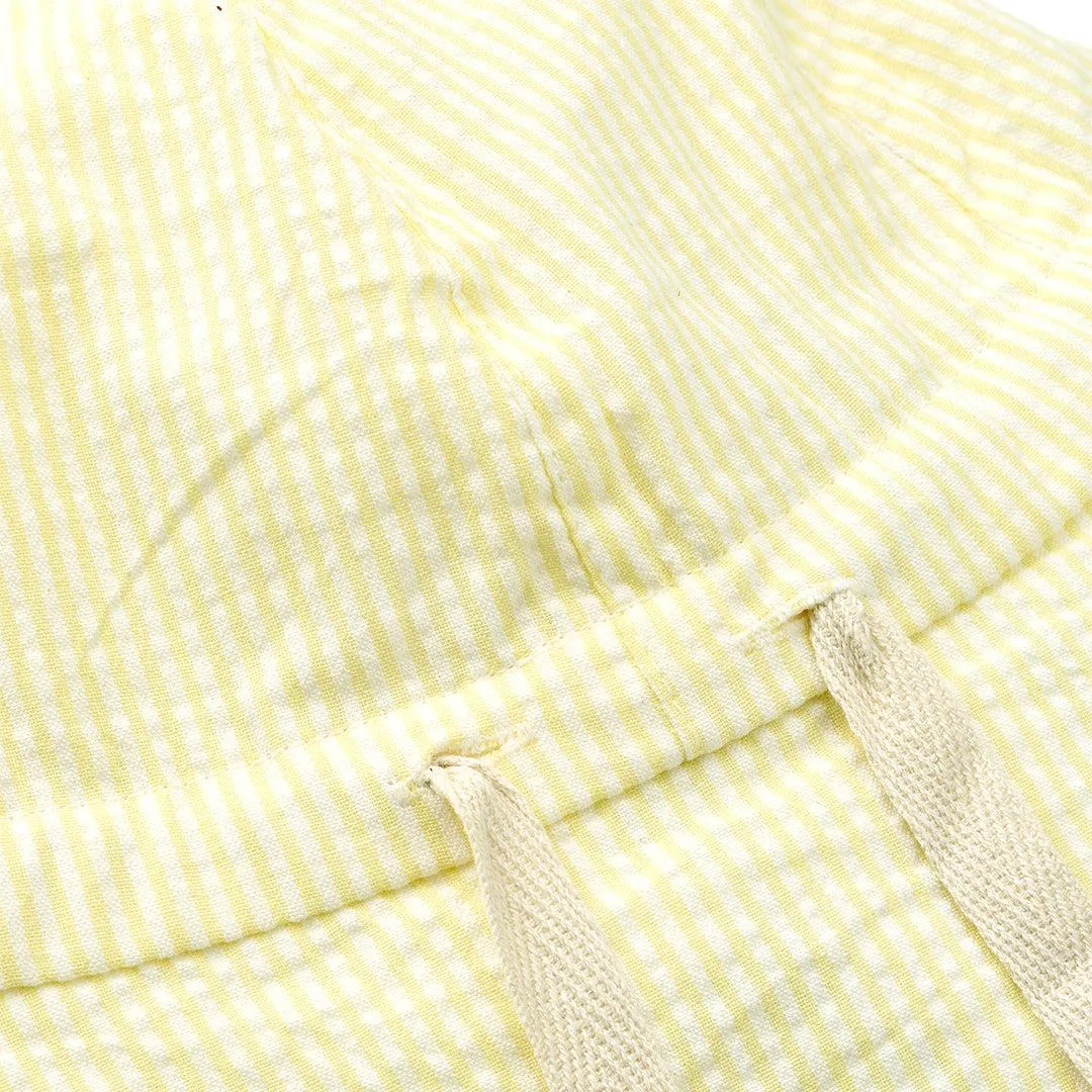 Liewood Gorm Reversible Seersucker Sun Hat With Ears - Lemonade / Creme De La Creme