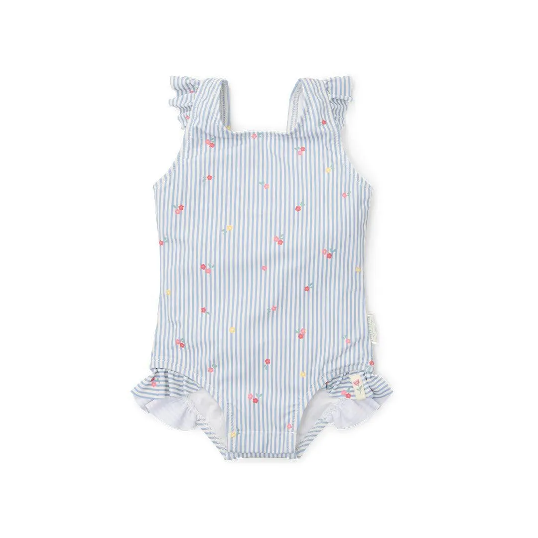 Little Dutch Bathing Suit - Sunny Flowers Blue
