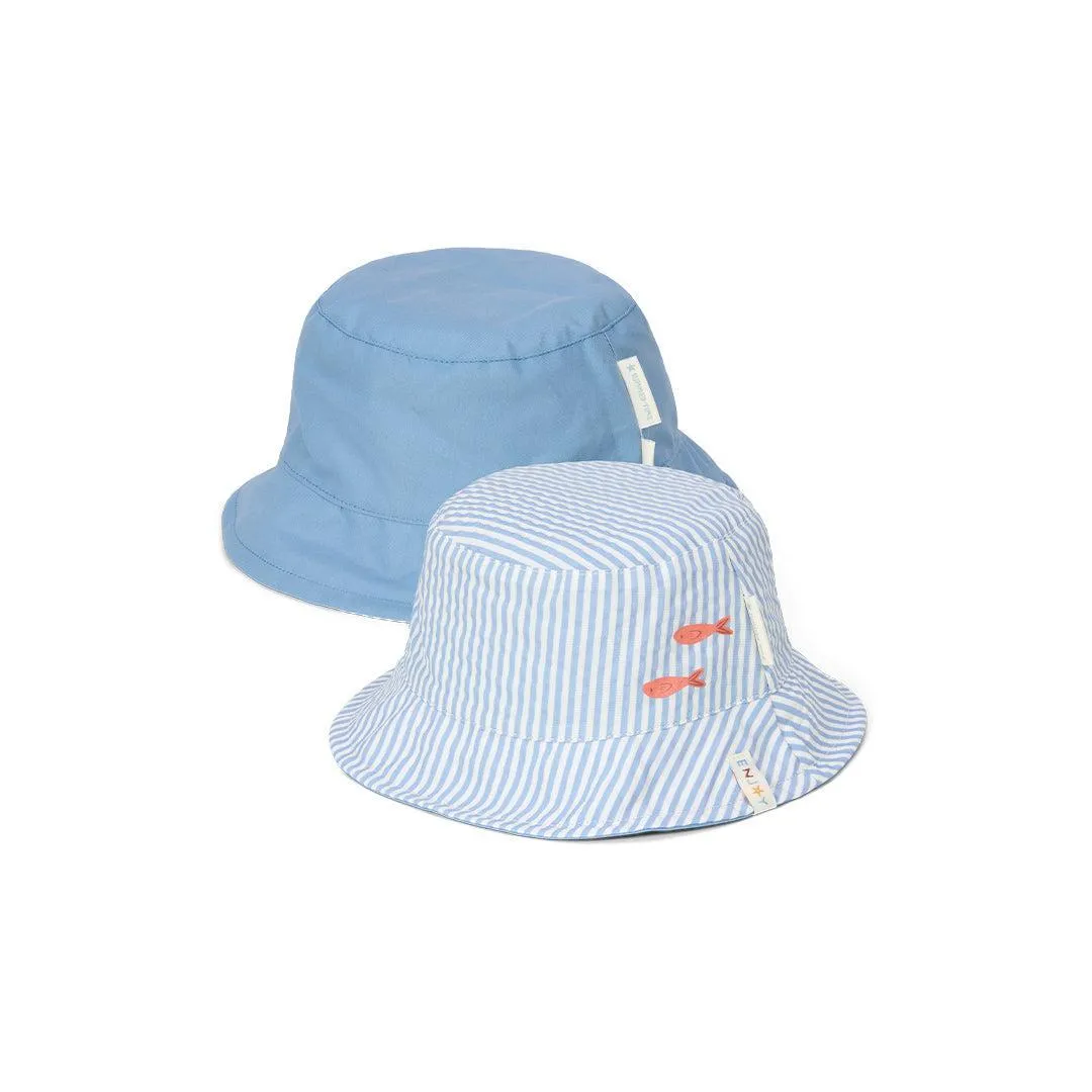 Little Dutch Reversible Bucket Hat - Ocean Blue