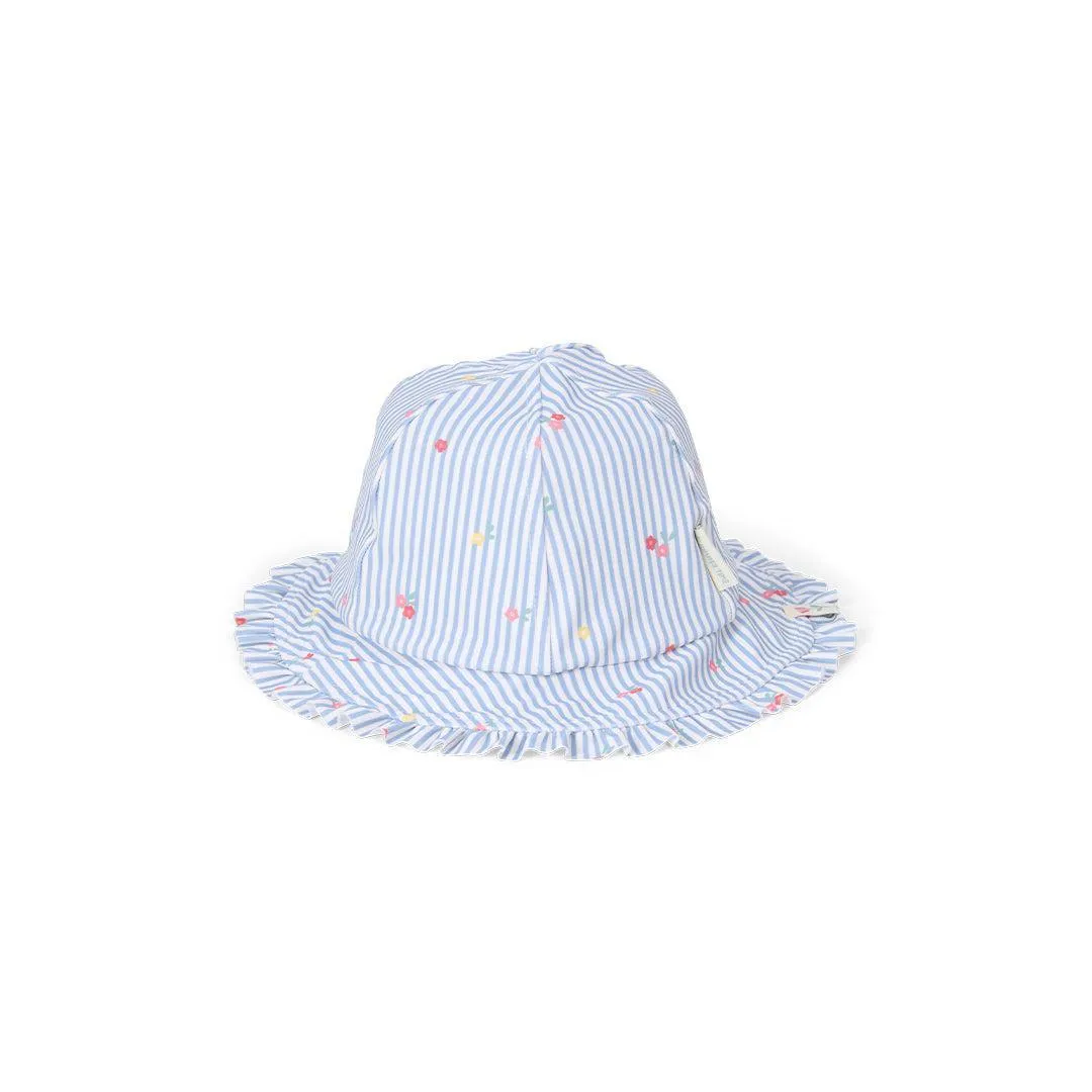 Little Dutch Reversible Hat - Sunny Flowers Blue