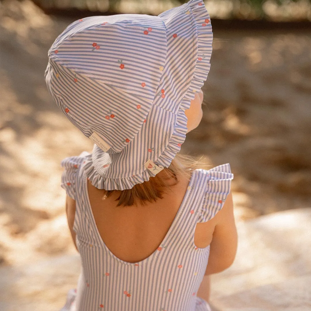 Little Dutch Reversible Hat - Sunny Flowers Blue