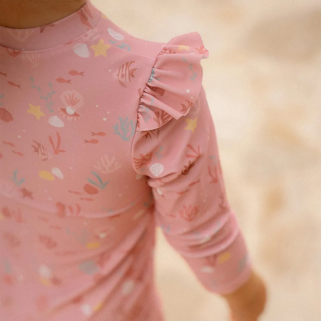 Little Dutch Swimsuit Long Sleeves - Ocean Treasures Multicolour