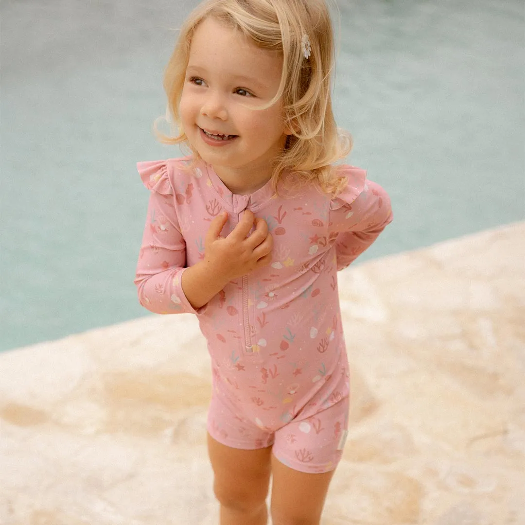 Little Dutch Swimsuit Long Sleeves - Ocean Treasures Multicolour