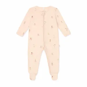 MORI Ballerina Two Way Zip Up Sleepsuit - Ballerina Print