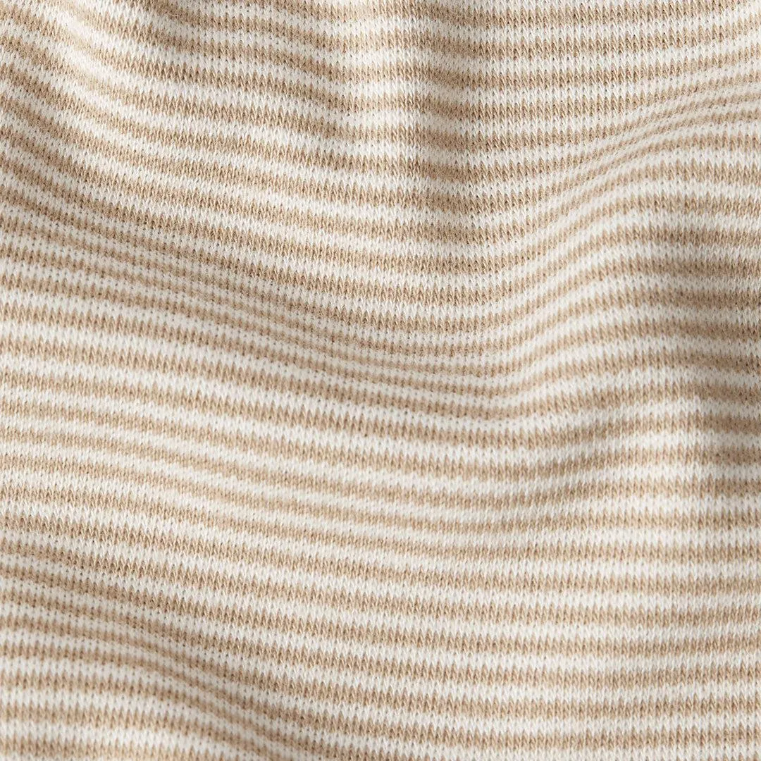 MORI Clever Zip Sleepsuit - Oatmeal Stripe